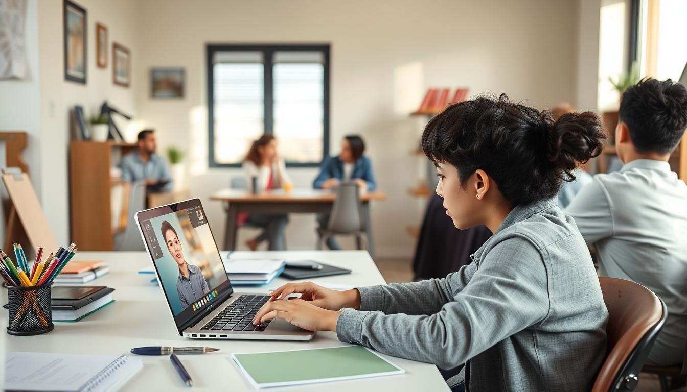 Students working in research laboratory