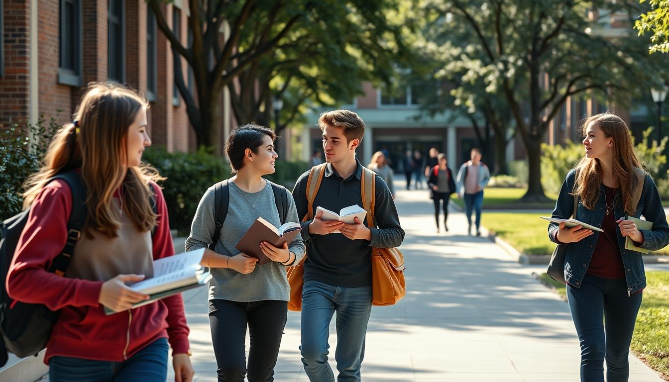 University campus and academic atmosphere in Madrid